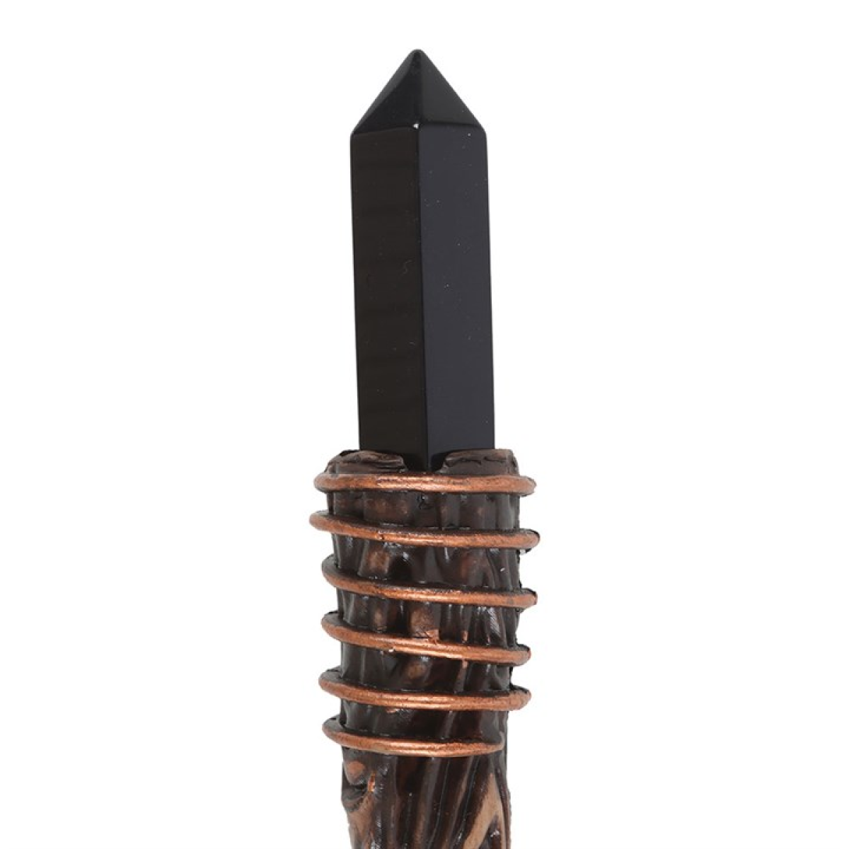 Black Obsidian Protection Magic Wand – Energy Shielding & Grounding Ritual Tool