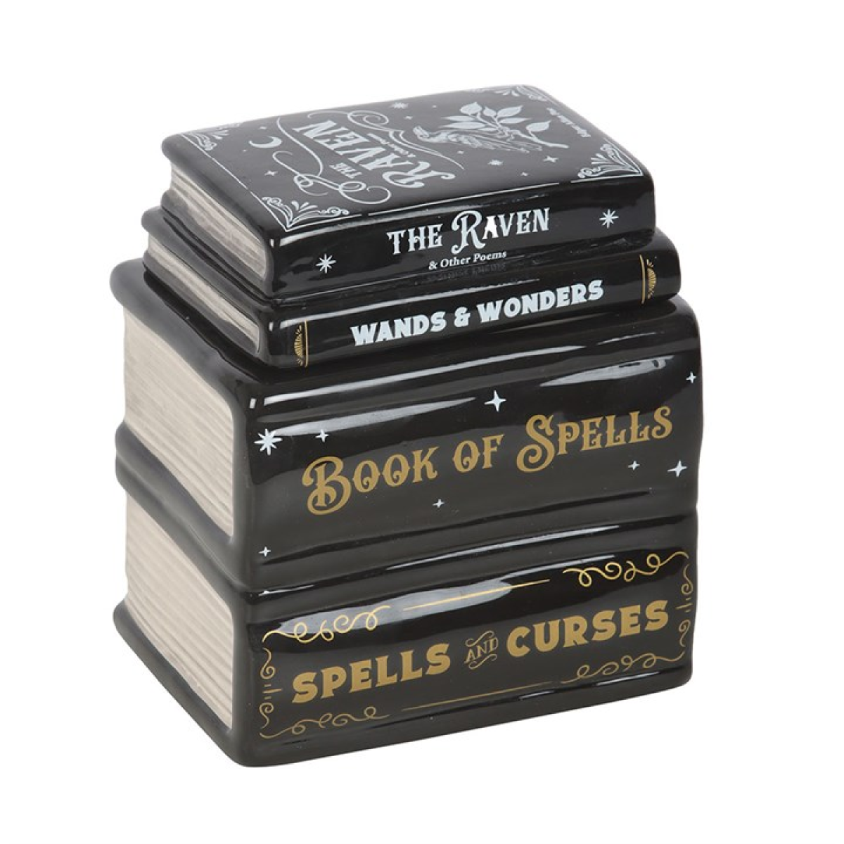 Book of Spells Oil Burner & Wax Melt Warmer – Enchanted Ceramic Spell book Design for Magical Aromatherapy