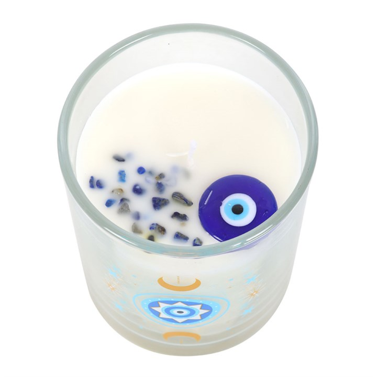 All-Seeing Eye Crystal Candle – White Rose Scent, 48hr Burn