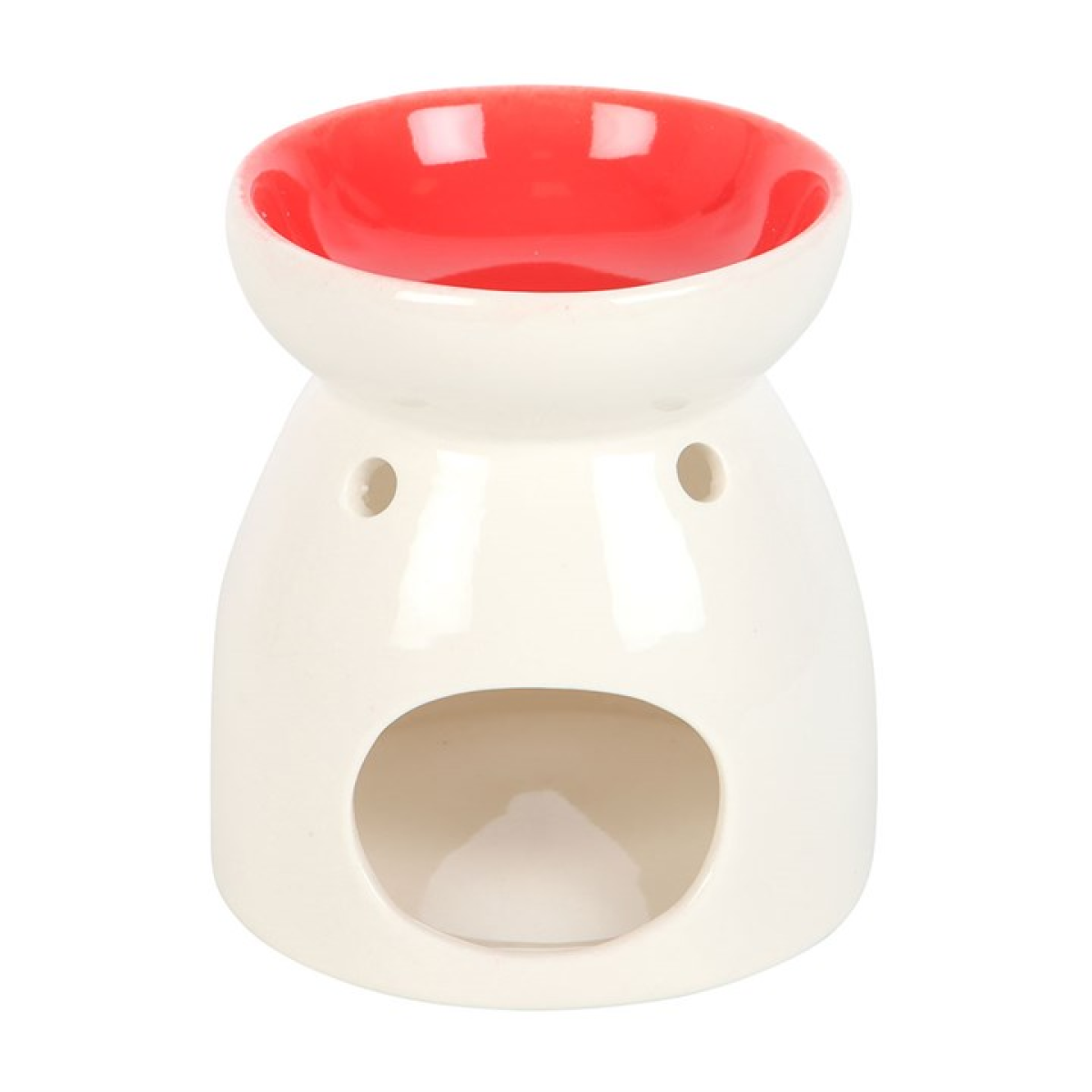 White Ceramic Heart Oil Burner – “All You Need is Love” Wax & Fragrance Diffuser for Romance & Harmony