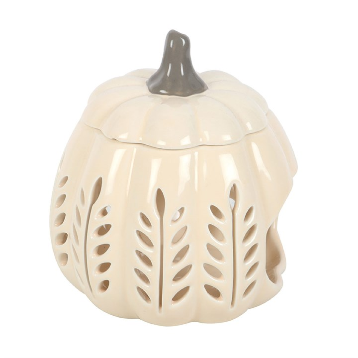 Cream Pumpkin Oil Burner & Wax Warmer – Autumn Home Fragrance with Cosy Seasonal Charm