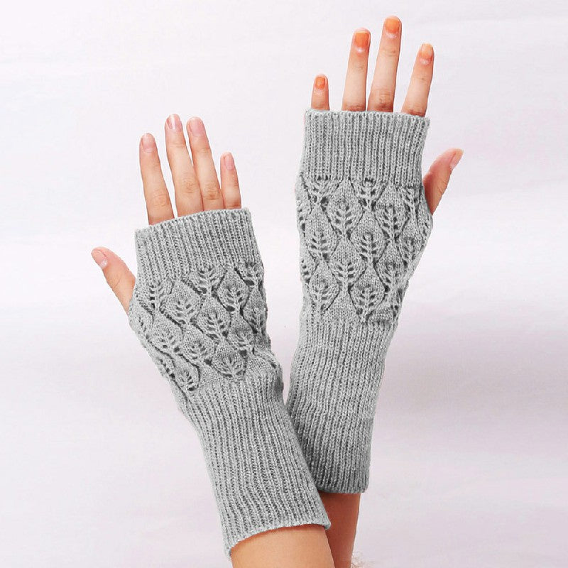 Winter Knitted Long Arm Warmers – Women’s Fingerless Gloves with Thumb Hole | Buy 1 Get 2nd Pair for Only £6.99