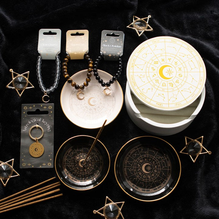 Astrology Wheel Ritual Incense Holder – Stick & Cone Celestial Dish