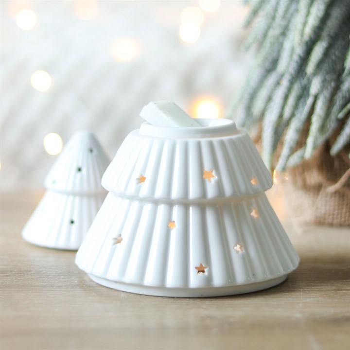 Christmas Tree Oil Burner – Ceramic Wax Melt & Aroma Burner for Festive Fragrance