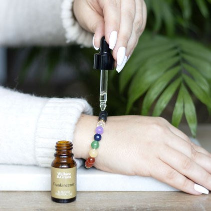 7 Chakras Lava Bead Bracelet & Frankincense Oil Gift Set – Crystal Healing Jewellery for Energy Balance & Positivity