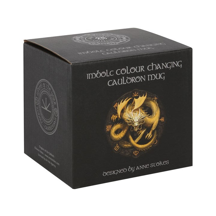 Imbolc Cauldron Mug – Dragons of the Sabbats, Colour-Changing Design