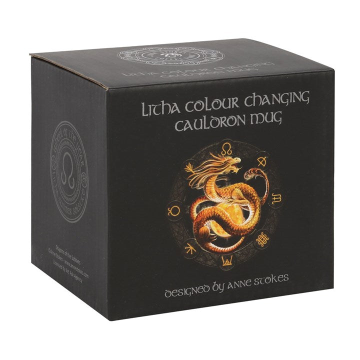 Litha Cauldron Mug – Dragons of the Sabbats, Colour-Changing Design