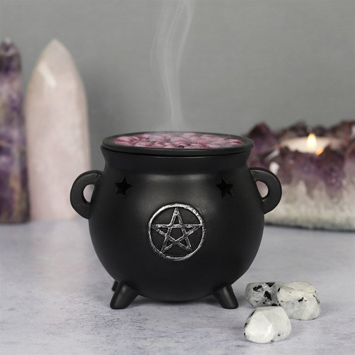 Pentagram Cauldron Incense Cone Burner – Witch’s Altar Smoke Vessel