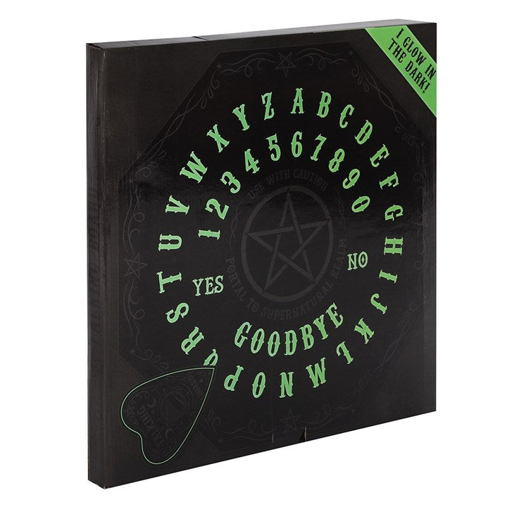 Glow in the Dark Octagon Spirit Board with Pentagram – Mystical Talking Board with Planchette
