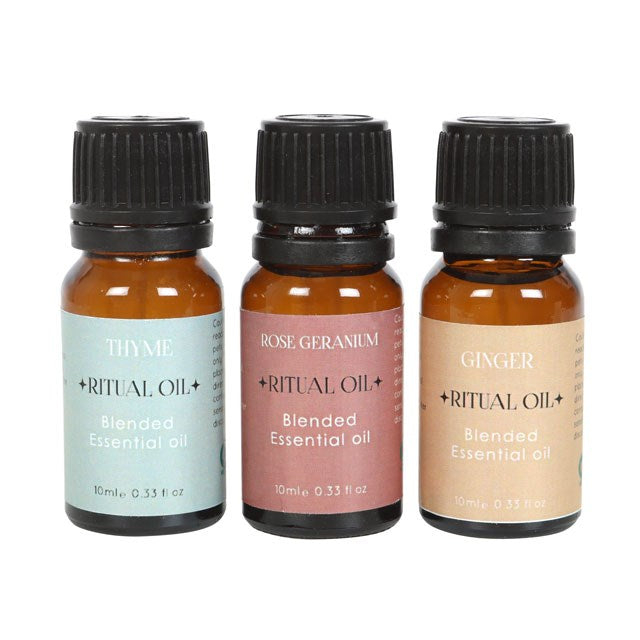 Love Ritual Essential Oil Set – Thyme, Rose Geranium & Ginger Blends for Romance, Intimacy & Connection
