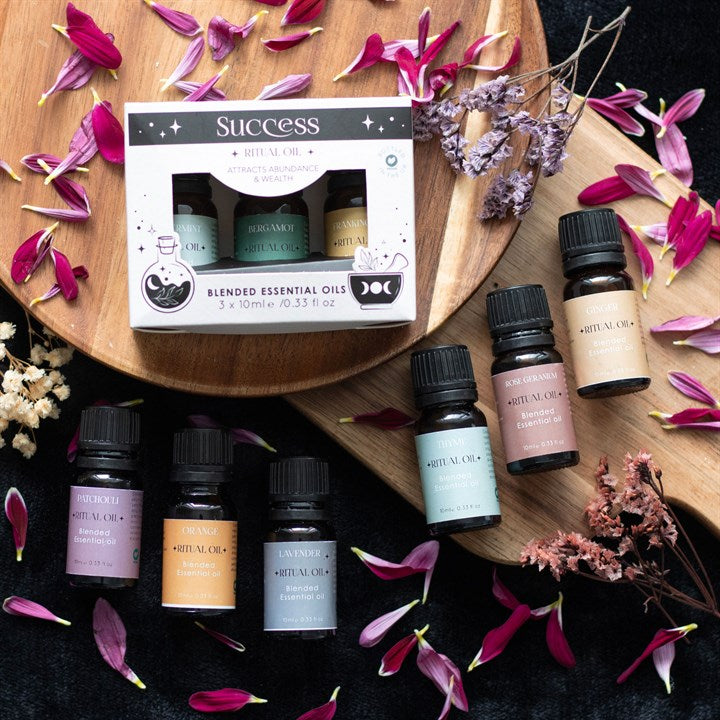 Love Ritual Essential Oil Set – Thyme, Rose Geranium & Ginger Blends for Romance, Intimacy & Connection
