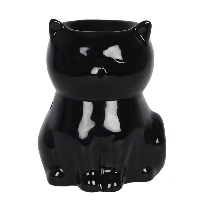 Black Cat Oil Burner – Ceramic Aroma & Wax Melt Burner for Mystical Home Décor
