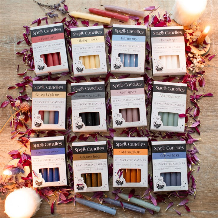 Pack of 12 Blue Communication Spell Candles β Confidence & Clarity Ritual Candles