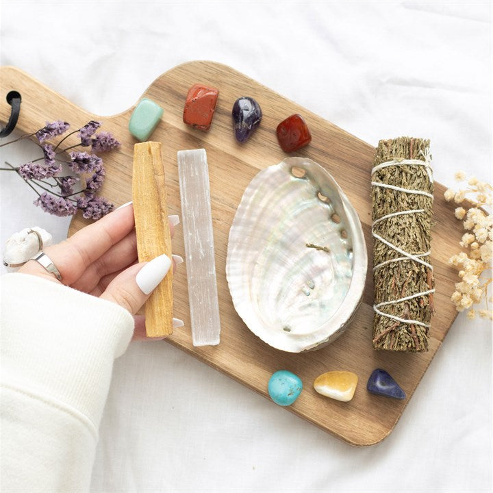 Divine Energy Smudge & Stone Wellness Kit – Complete Cleansing and Meditation Set