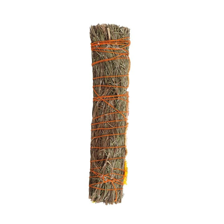 9in Ritual Smudge Wand with Rosemary, Palo Santo & Quartz – Cleansing, Clarity & Spiritual Alignment