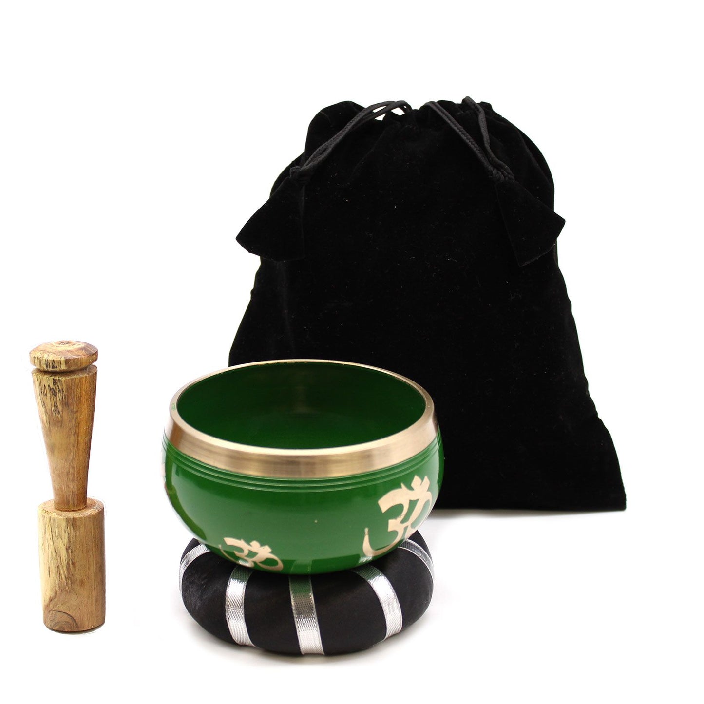 Tree of Life Singing Bowl Set – Green Handcrafted Brass Meditation Bowl (10.7 cm)