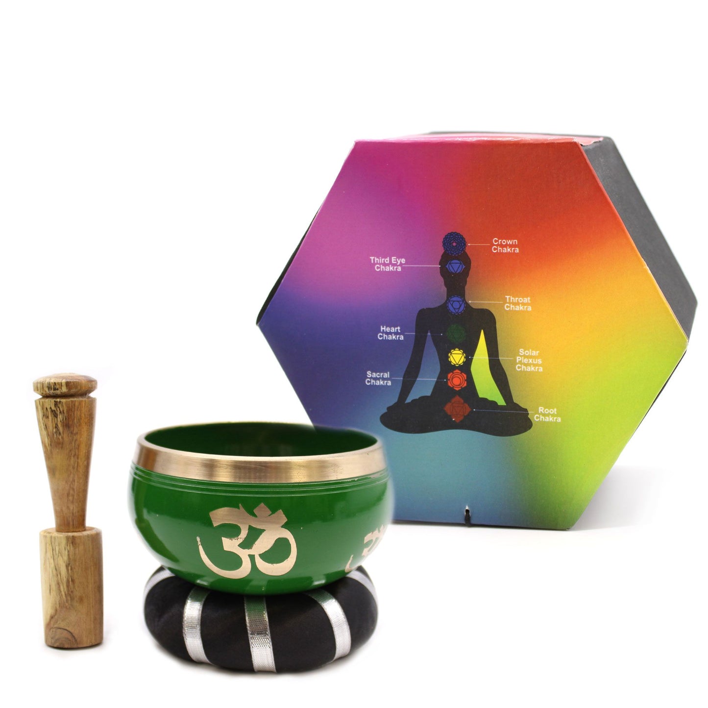 Tree of Life Singing Bowl Set – Green Handcrafted Brass Meditation Bowl (10.7 cm)