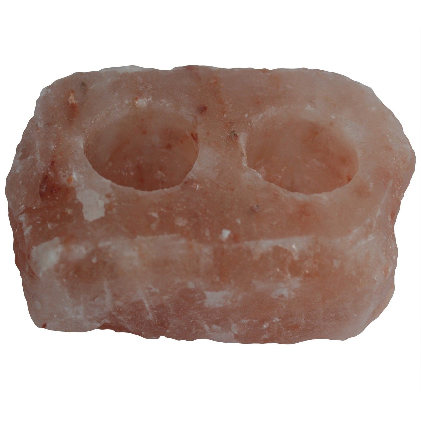 Natural Himalayan Salt Candle Holder – 2 Holes