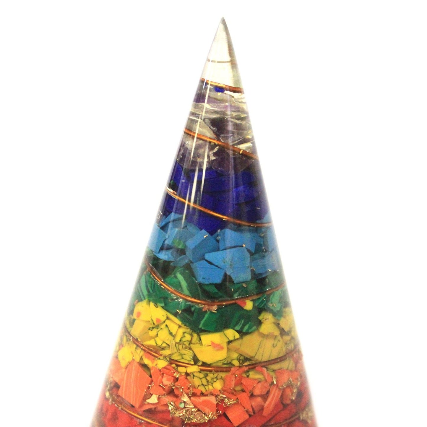 Orgonite Cone – Multichip Chakra Energy Harmoniser – 80mm