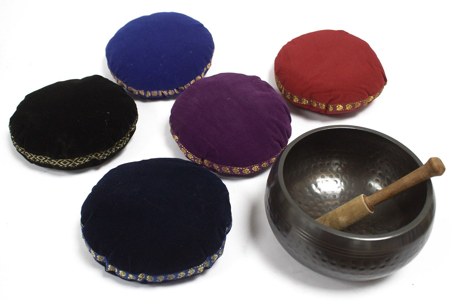 Velvet Singing Bowl Cushion 11cm – Soft Support for Meditation & Décor