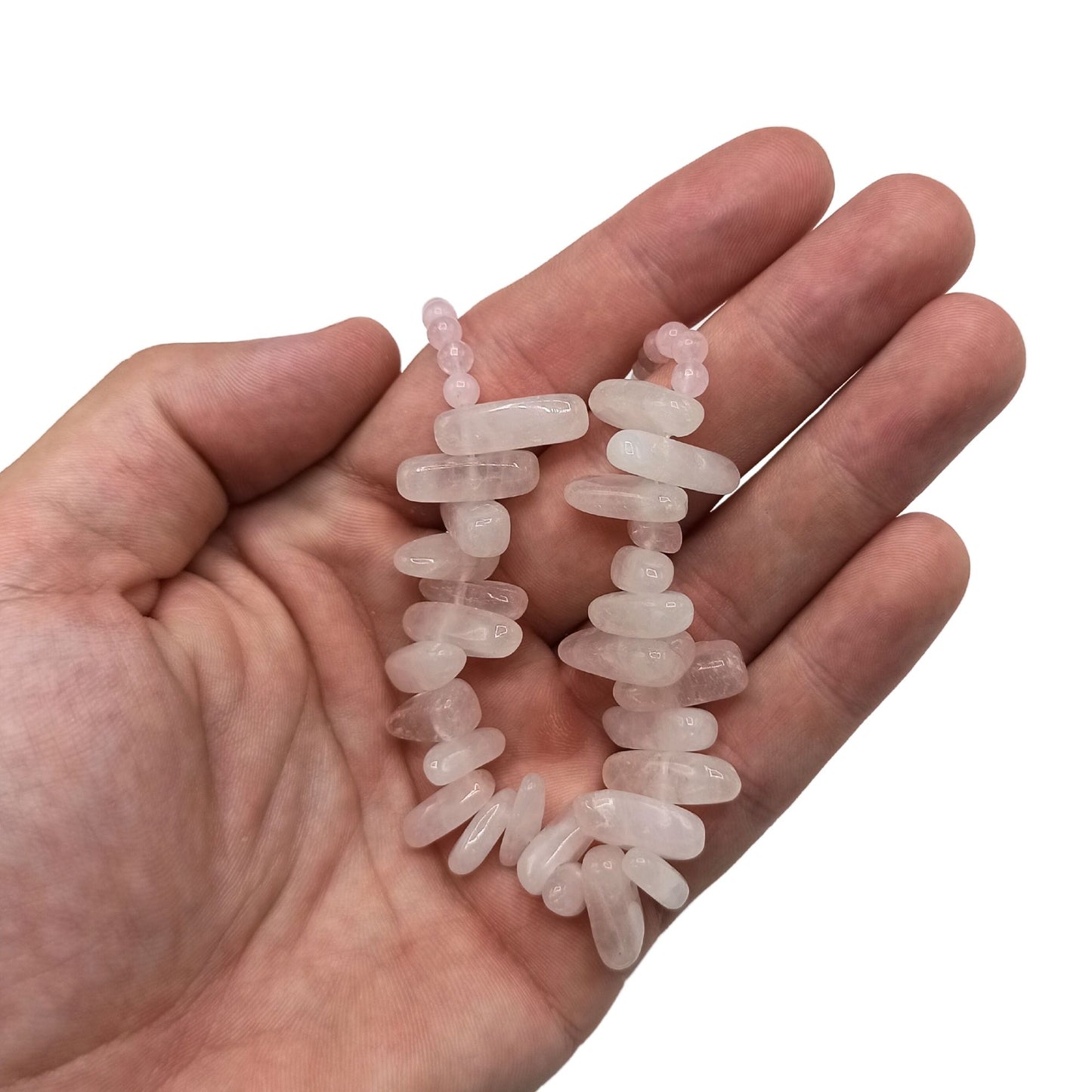 Longstone Gem Necklace – Rose Quartz | Crystal Pendant for Love, Calm & Emotional Healing