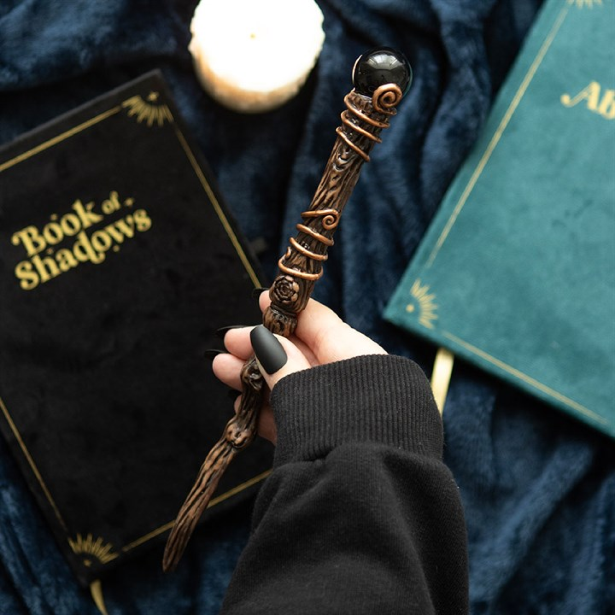 Protection Black Obsidian Magic Wand – Shielding Crystal Energy Tool