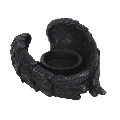 Raven Wings Tealight Holder – Gothic Symbol of Mystery & Protection for Altars and Sacred Spaces