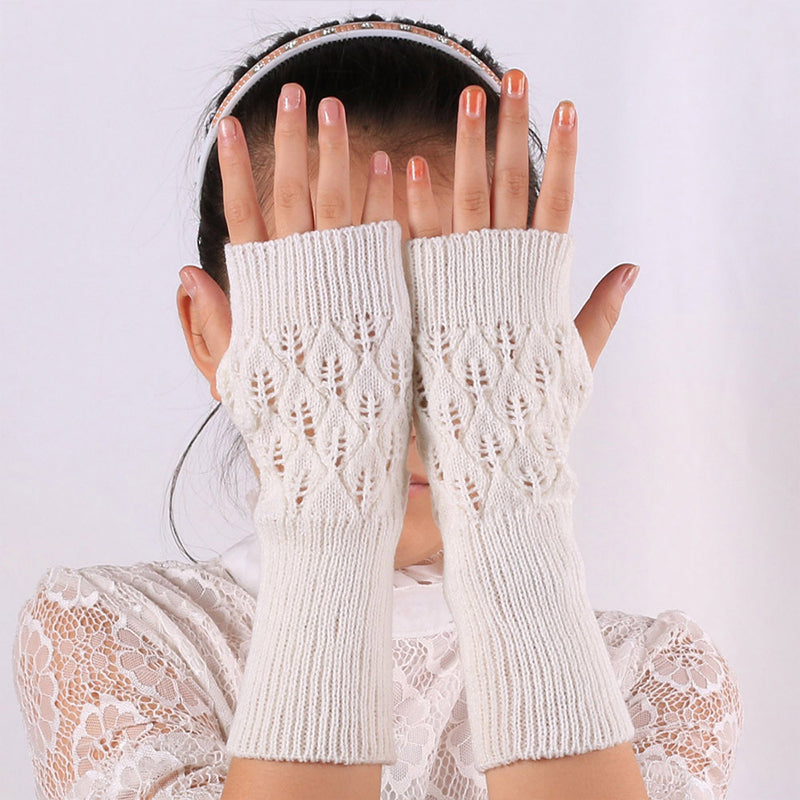 Winter Knitted Long Arm Warmers – Women’s Fingerless Gloves with Thumb Hole | Buy 1 Get 2nd Pair for Only £6.99