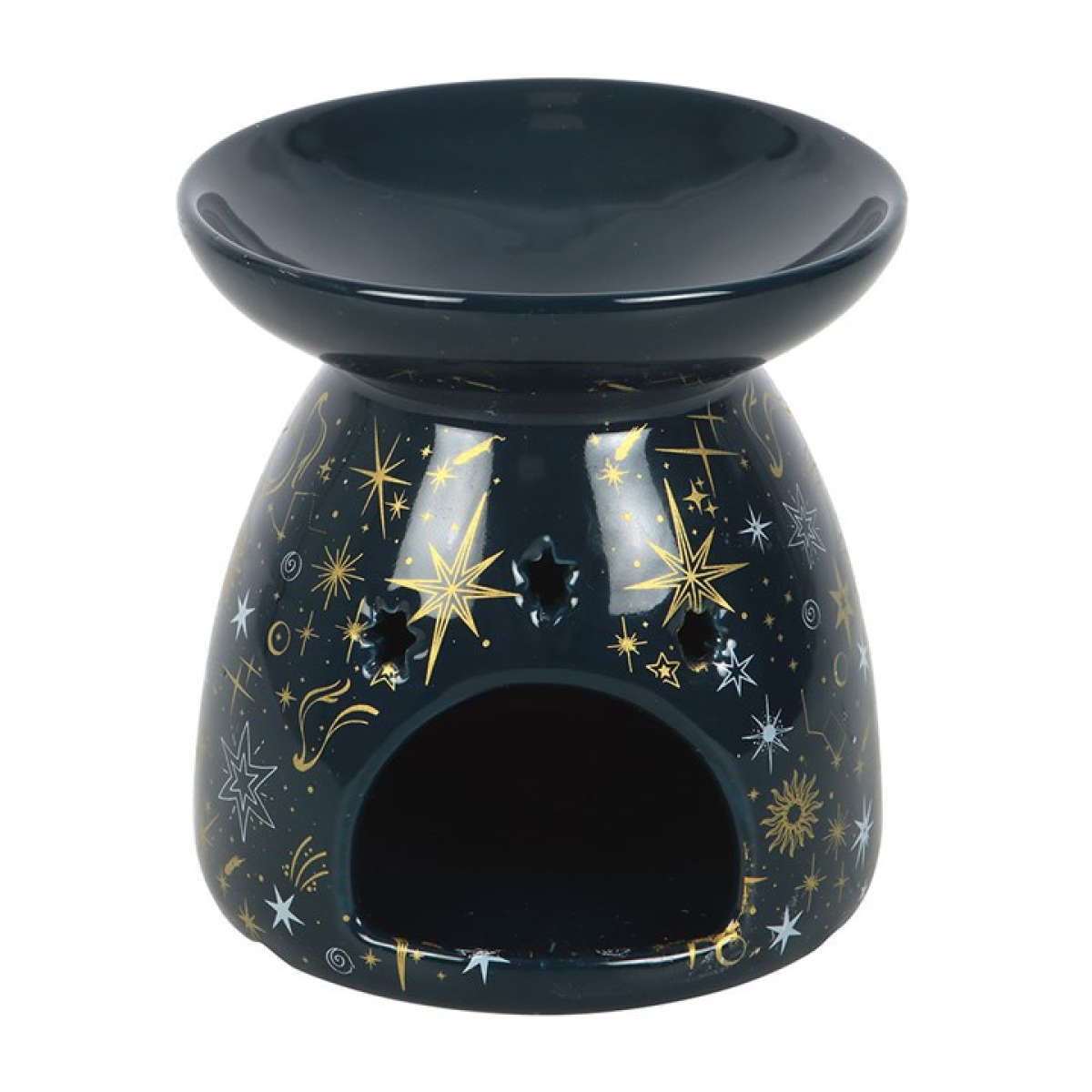 Starry Night Oil Burner – Ceramic Wax & Fragrance Diffuser for Celestial Magic & Festive Ambience