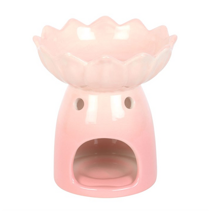 Pink Water Lily Oil Burner – Elegant Ceramic Wax & Fragrance Diffuser for Calm & Renewal