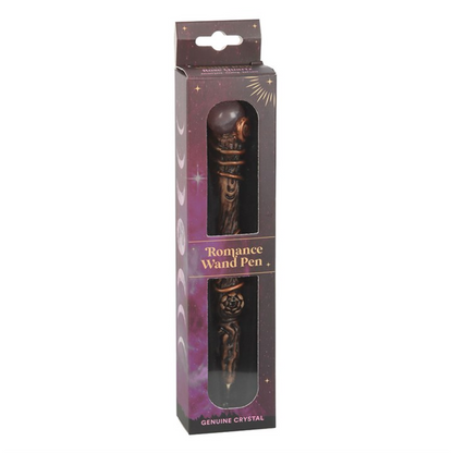 Romance Rose Quartz Crystal Wand Pen – Writing Tool for Love, Compassion & Heart Healing