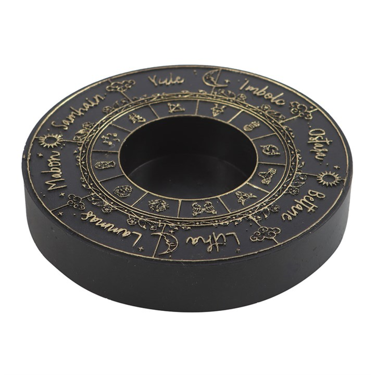 Wheel of the Year Tealight Holder – Pagan Sabbat Candle Holder for Altars & Rituals