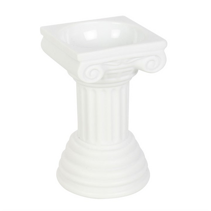 Greek Column Oil Burner – Elegant Ceramic Wax & Fragrance Diffuser with Classical Design