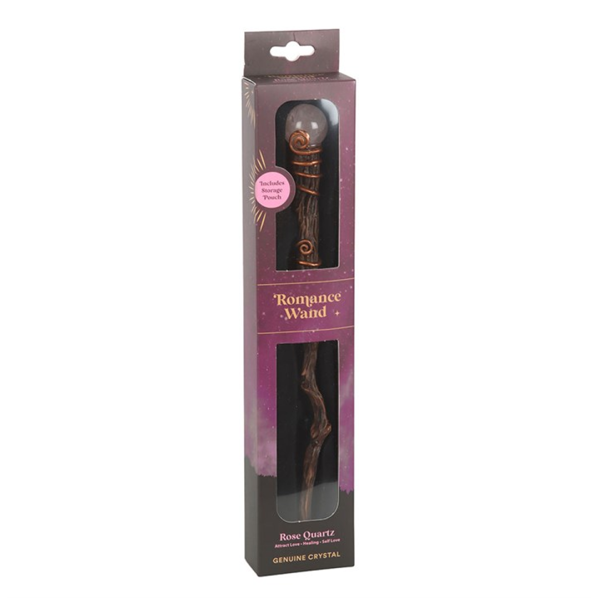 Rose Quartz Romance Magic Wand – Crystal Healing Tool for Love, Compassion & Intention Setting