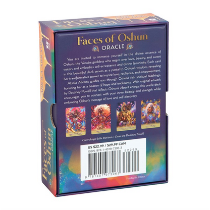 The Faces of Oshun Oracle Deck by Abiola Abrams – 44 Cards & Guidebook