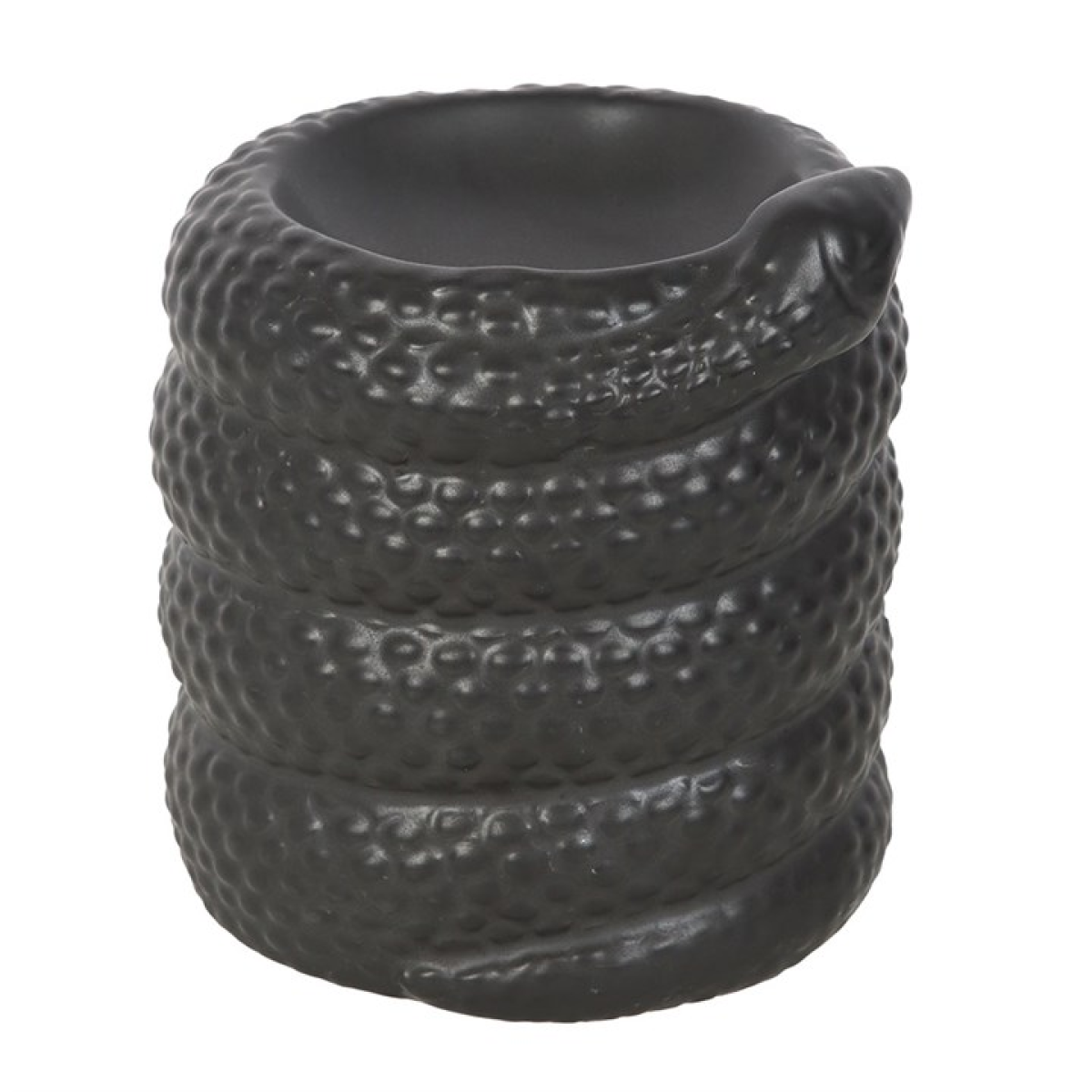 Black Snake Oil Burner – Mystical Ceramic Wax & Fragrance Diffuser for Transformation & Protection