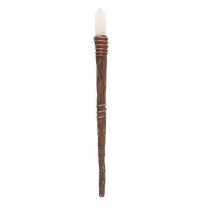 Energy Clearing Aura Quartz Magic Wand – Crystal Ritual Tool for Clarity & Spiritual Renewal