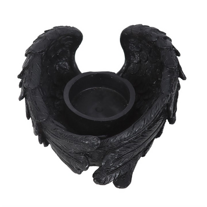 Raven Wings Tealight Holder – Gothic Symbol of Mystery & Protection for Altars and Sacred Spaces