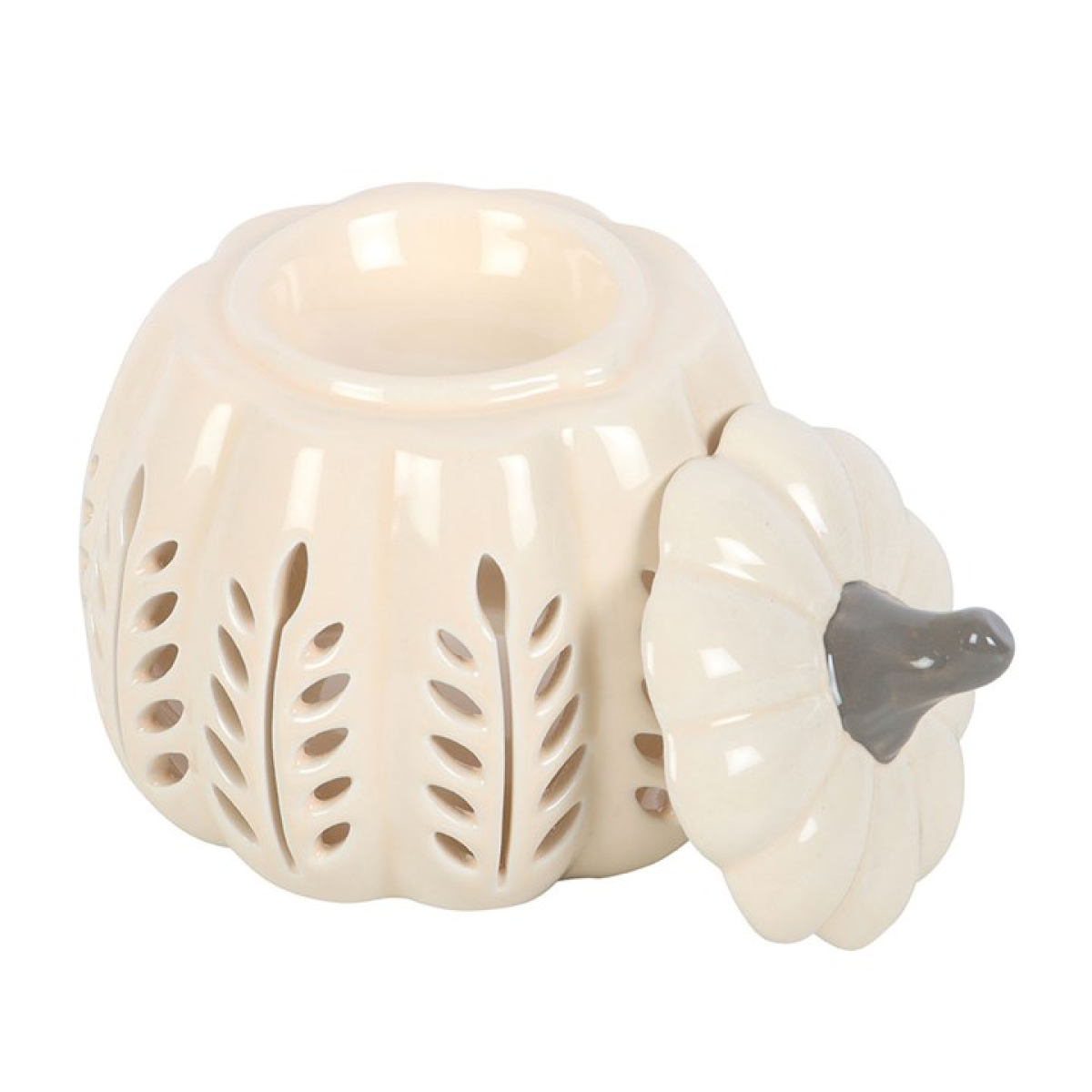 Cream Pumpkin Oil Burner & Wax Warmer – Autumn Home Fragrance with Cosy Seasonal Charm