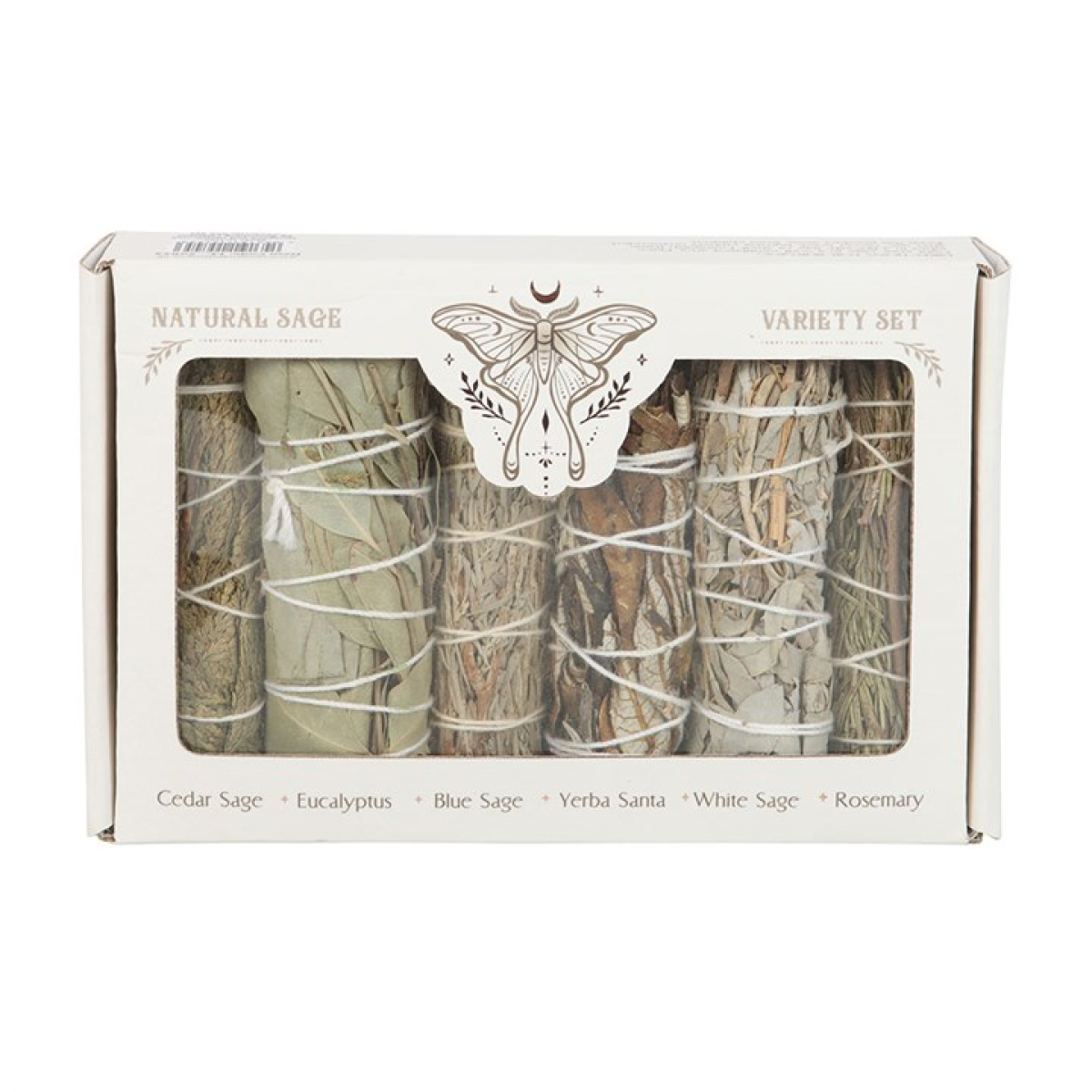 Sage Smudge Stick Variety Set – Cedar, Eucalyptus, Blue Sage, Yerba Santa, White Sage & Rosemary