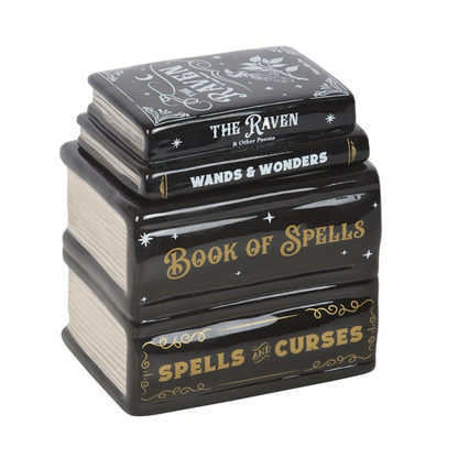 Book of Spells Oil Burner & Wax Melt Warmer – Enchanted Ceramic Spell book Design for Magical Aromatherapy