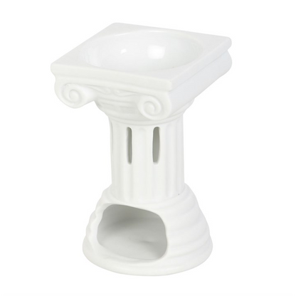 Greek Column Oil Burner – Elegant Ceramic Wax & Fragrance Diffuser with Classical Design