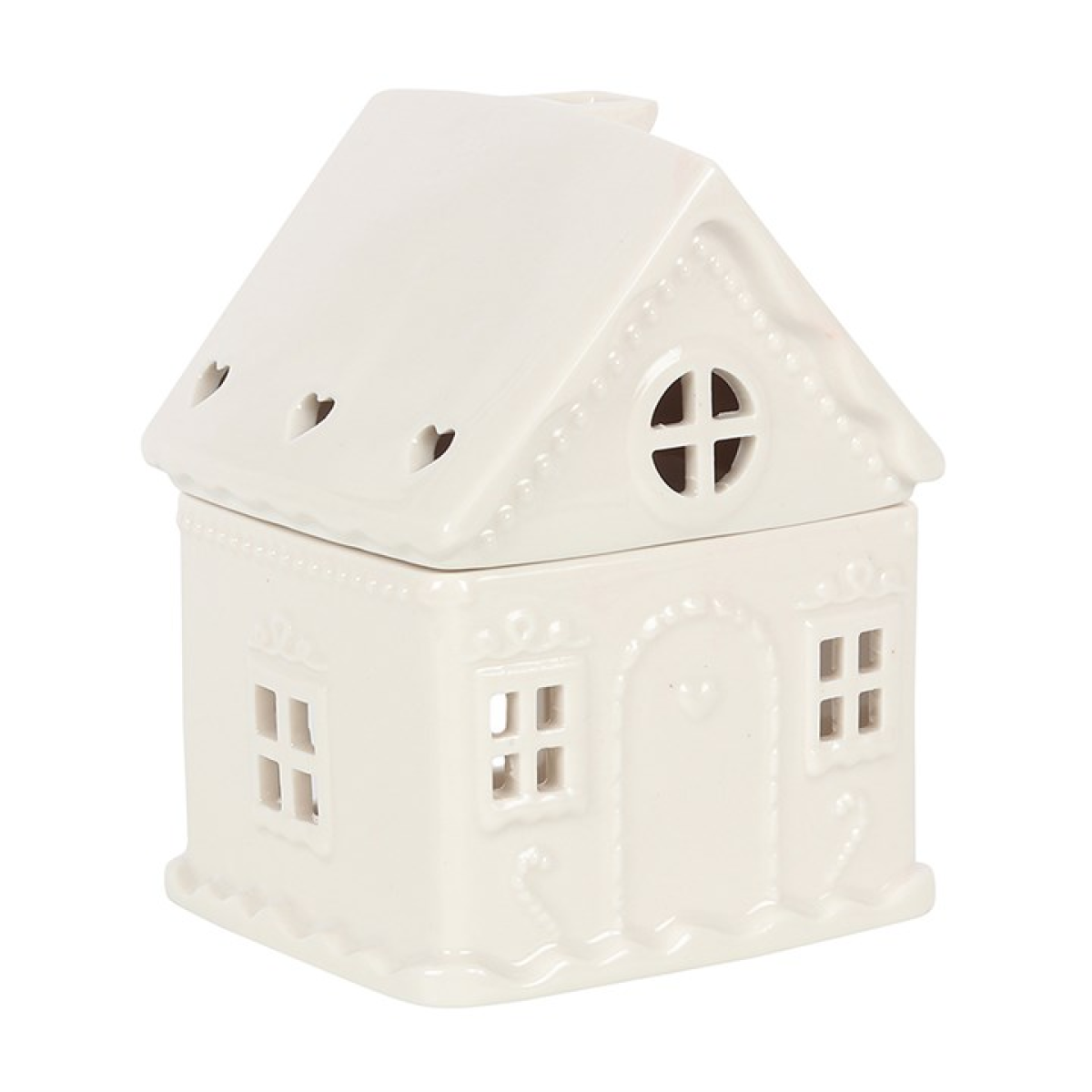 Ceramic House Oil Burner – Cosy Home Fragrance Lamp for Essential Oils & Wax Melts