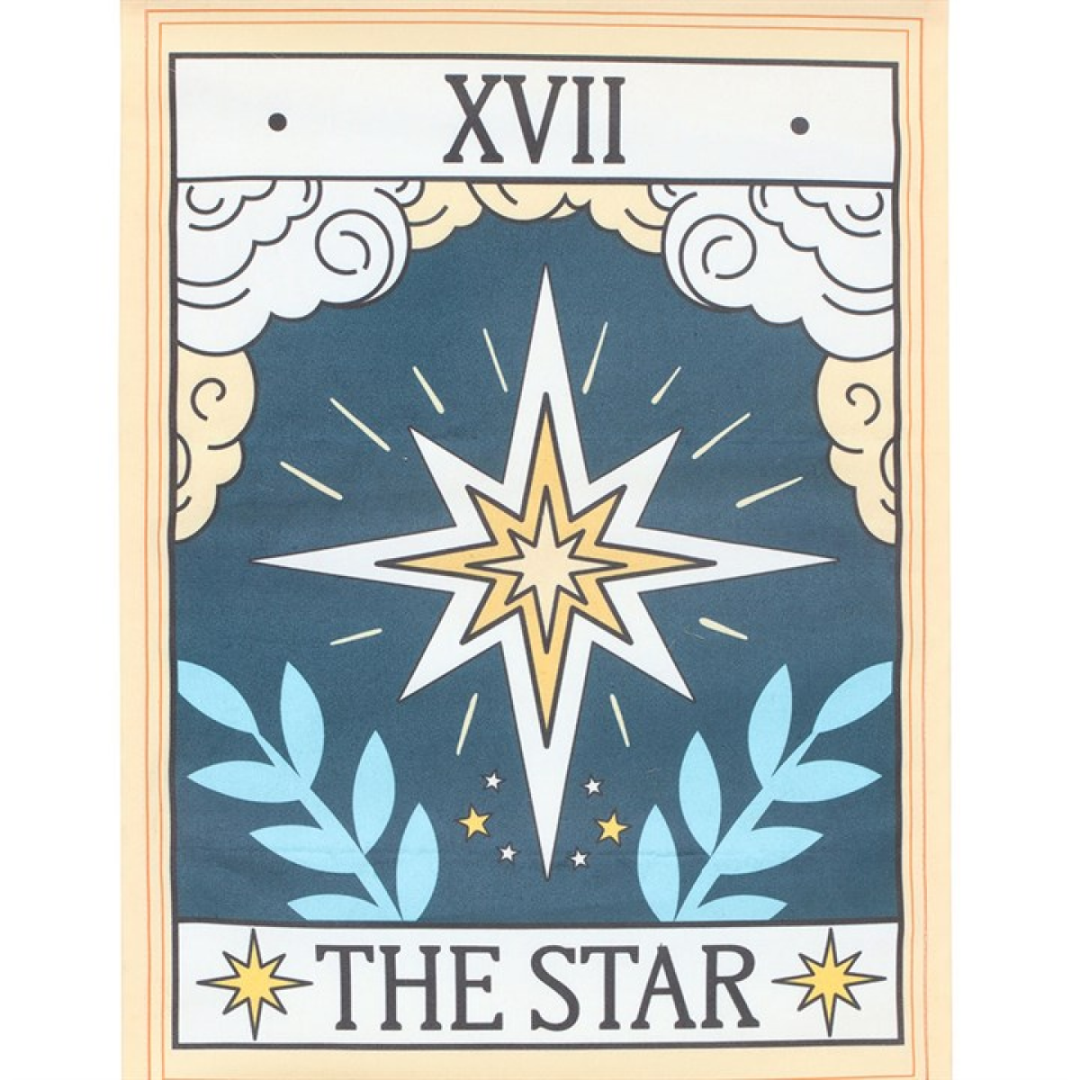 The Star Tarot Card Fabric Wall Hanging – Celestial Home Décor for Spiritual Guidance