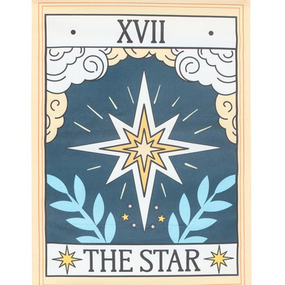 The Star Tarot Card Fabric Wall Hanging – Celestial Home Décor for Spiritual Guidance