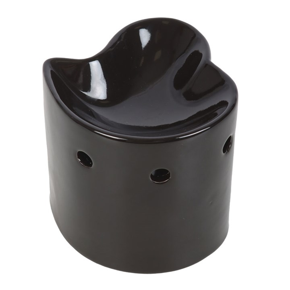 Black Heart Oil Burner – Ceramic Wax & Fragrance Diffuser for Love & Passion