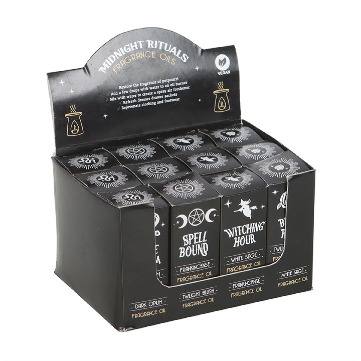 Set of 12 Wicked Fragrance Oils – Spellbound Collection of Dark, Mystical Scents for Home & Ritual