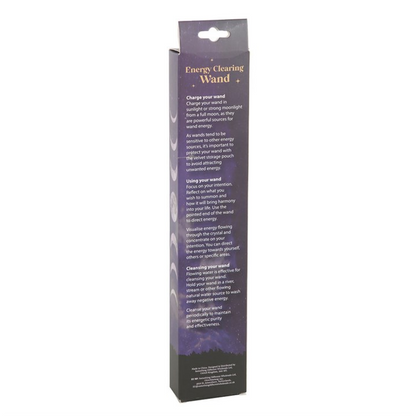Aura Quartz Energy Clearing Magic Wand – Crystal Tool for Positivity, Creativity & Intention Setting