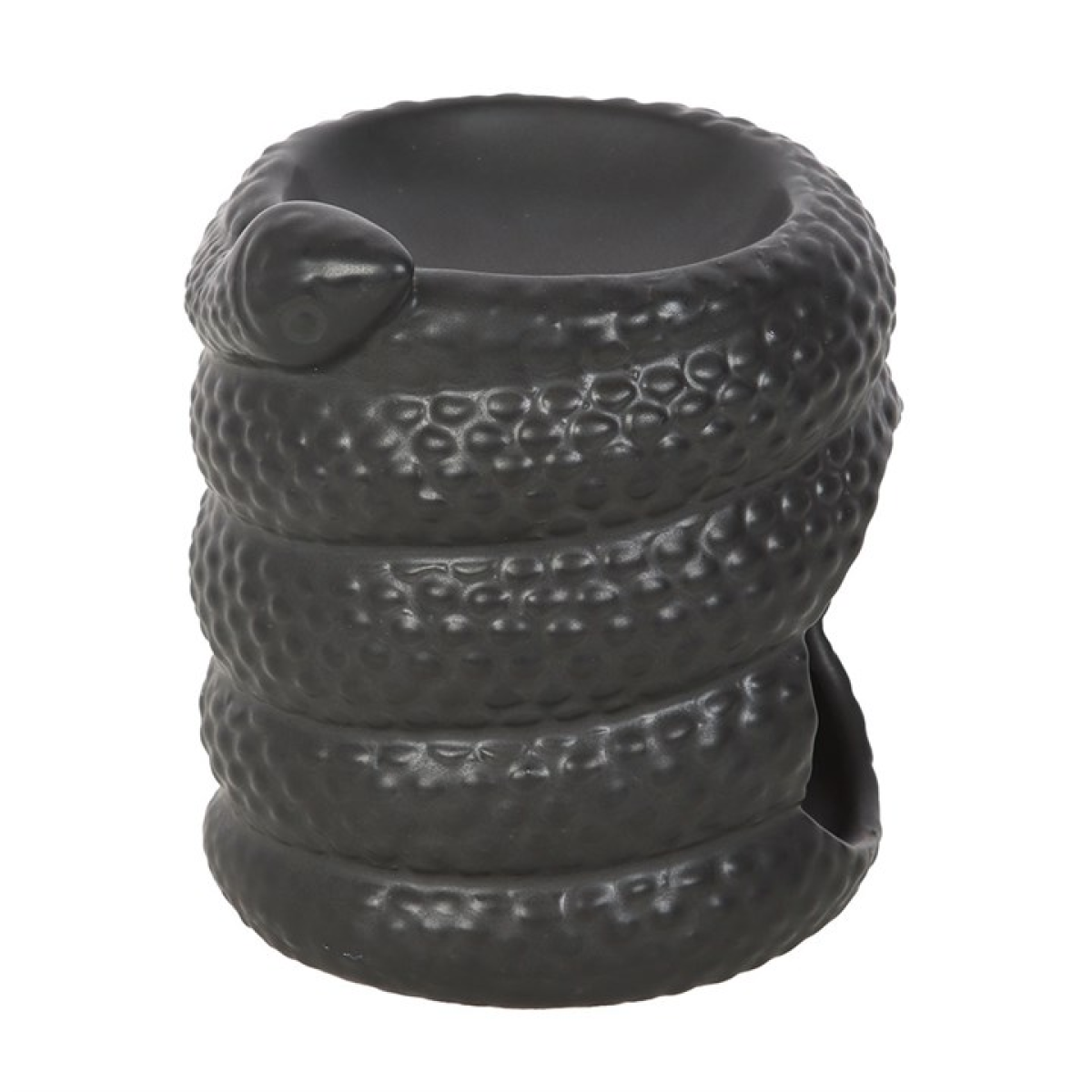 Black Snake Oil Burner – Mystical Ceramic Wax & Fragrance Diffuser for Transformation & Protection