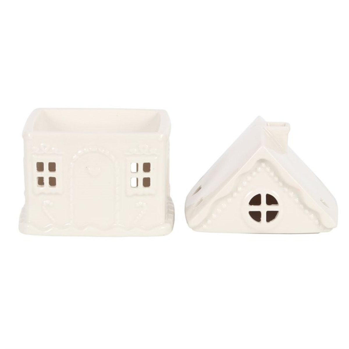Ceramic House Oil Burner – Cosy Home Fragrance Lamp for Essential Oils & Wax Melts